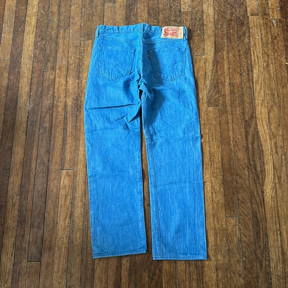 Sz 34 Levi’s 501 Light Wash White Oak Cone Denim